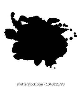 Abstract black ink blot background. Vector illustration. Grunge texture for cards and flyers design. A model for the creation of digital brushes