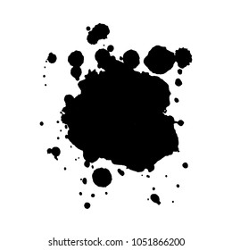 Abstract black ink blot background. Vector illustration. Grunge texture for cards and flyers design. A model for the creation of digital brushes