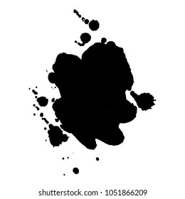Abstract black ink blot background. Vector illustration. Grunge texture for cards and flyers design. A model for the creation of digital brushes