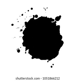 Abstract black ink blot background. Vector illustration. Grunge texture for cards and flyers design. A model for the creation of digital brushes