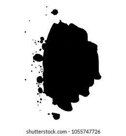 Abstract black ink blot background. Vector illustration. Grunge texture for cards and flyers design. A model for the creation of digital brushes