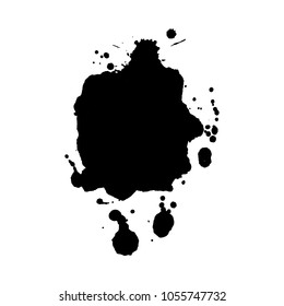 Abstract black ink blot background. Vector illustration. Grunge texture for cards and flyers design. A model for the creation of digital brushes