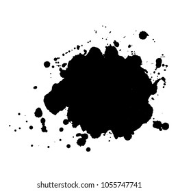 Abstract black ink blot background. Vector illustration. Grunge texture for cards and flyers design. A model for the creation of digital brushes