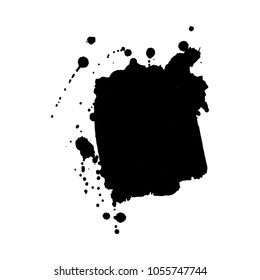Abstract black ink blot background. Vector illustration. Grunge texture for cards and flyers design. A model for the creation of digital brushes