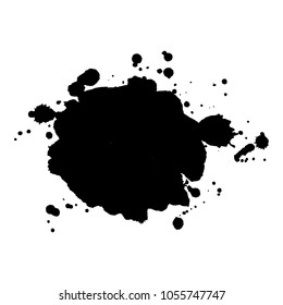 Abstract black ink blot background. Vector illustration. Grunge texture for cards and flyers design. A model for the creation of digital brushes
