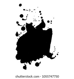 Abstract black ink blot background. Vector illustration. Grunge texture for cards and flyers design. A model for the creation of digital brushes