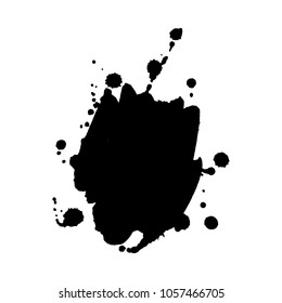 Abstract black ink blot background. Vector illustration. Grunge texture for cards and flyers design. A model for the creation of digital brushes