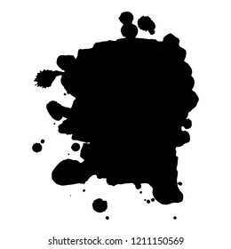 Abstract black ink blot background. Vector illustration. Grunge texture for cards and flyers design.