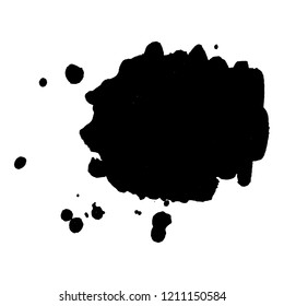 Abstract black ink blot background. Vector illustration. Grunge texture for cards and flyers design.