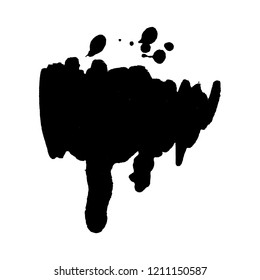 Abstract black ink blot background. Vector illustration. Grunge texture for cards and flyers design.