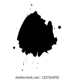 Abstract black ink blot background. Vector illustration. Grunge texture for cards and flyers design. A model for the creation of digital brushes