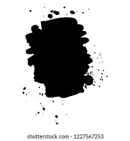 Abstract black ink blot background. Vector illustration. Grunge texture for cards and flyers design. A model for the creation of digital brushes