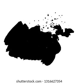 Abstract black ink blot background. Vector illustration. Grunge texture for cards and flyers design. A model for the creation of digital brushes