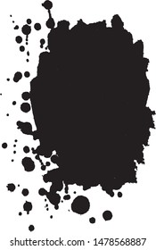 Abstract black ink blot background. Vector illustration. Grunge texture for cards and flyers design. A model for the creation of digital brushes