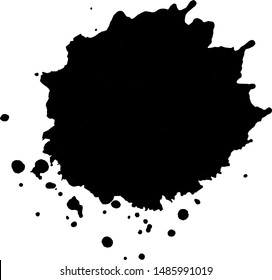 Abstract black ink blot background. Vector illustration. Grunge texture for cards and flyers design. A model for the creation of digital brushes