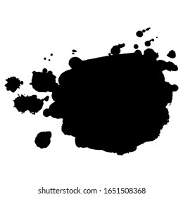 Abstract black ink blot background. Vector illustration. Grunge texture for cards and flyers design. A model for the creation of digital brushes