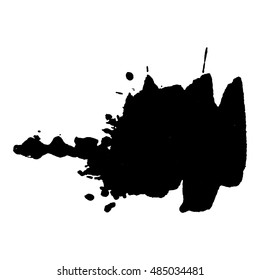 Abstract black ink blot background. Vector illustration. Grunge texture for cards and flyers design. A model for the creation of digital brushes