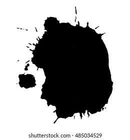 Abstract black ink blot background. Vector illustration. Grunge texture for cards and flyers design. A model for the creation of digital brushes