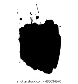Abstract black ink blot background. Vector illustration. Grunge texture for cards and flyers design. A model for the creation of digital brushes