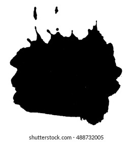 Abstract black ink blot background. Vector illustration. Grunge texture for cards and flyers design. A model for the creation of digital brushes