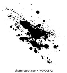 Abstract black ink blot background. Vector illustration. Grunge texture for cards and flyers design. A model for the creation of digital brushes