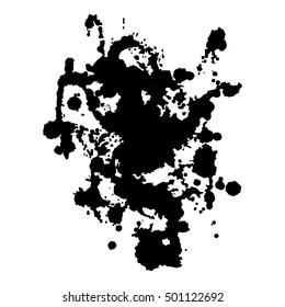 Abstract black ink blot background. Vector illustration. Grunge texture for cards and flyers design. A model for the creation of digital brushes