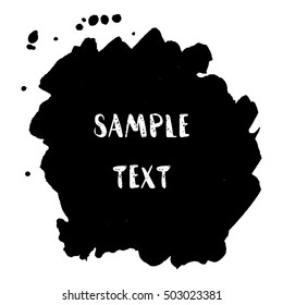Abstract black ink blot background. Vector illustration. Grunge texture for cards and flyers design. A model for the creation of digital brushes