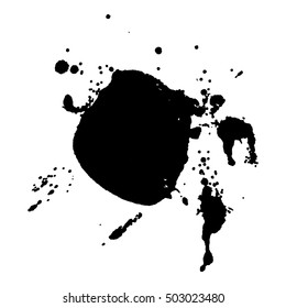 Abstract black ink blot background. Vector illustration. Grunge texture for cards and flyers design. A model for the creation of digital brushes