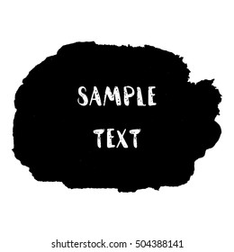 Abstract black ink blot background. Vector illustration. Grunge texture for cards and flyers design. A model for the creation of digital brushes