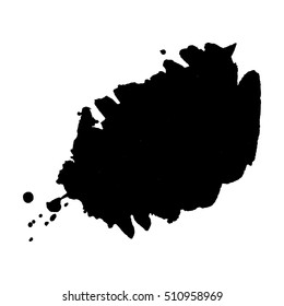 Abstract black ink blot background. Vector illustration. Grunge texture for cards and flyers design. A model for the creation of digital brushes