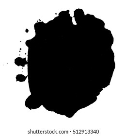 Abstract black ink blot background. Vector illustration. Grunge texture for cards and flyers design. A model for the creation of digital brushes