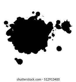 Abstract black ink blot background. Vector illustration. Grunge texture for cards and flyers design. A model for the creation of digital brushes