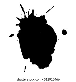 Abstract black ink blot background. Vector illustration. Grunge texture for cards and flyers design. A model for the creation of digital brushes