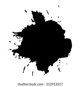 Abstract black ink blot background. Vector illustration. Grunge texture for cards and flyers design. A model for the creation of digital brushes