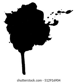 Abstract black ink blot background. Vector illustration. Grunge texture for cards and flyers design. A model for the creation of digital brushes