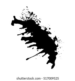 Abstract black ink blot background. Vector illustration. Grunge texture for cards and flyers design. A model for the creation of digital brushes