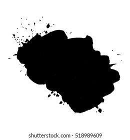 Abstract black ink blot background. Vector illustration. Grunge texture for cards and flyers design. A model for the creation of digital brushes