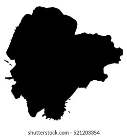 Abstract black ink blot background. Vector illustration. Grunge texture for cards and flyers design. A model for the creation of digital brushes