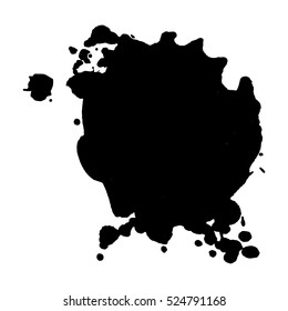 Abstract black ink blot background. Vector illustration. Grunge texture for cards and flyers design. A model for the creation of digital brushes