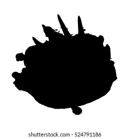 Abstract black ink blot background. Vector illustration. Grunge texture for cards and flyers design. A model for the creation of digital brushes