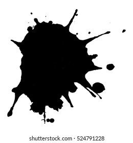Abstract black ink blot background. Vector illustration. Grunge texture for cards and flyers design. A model for the creation of digital brushes