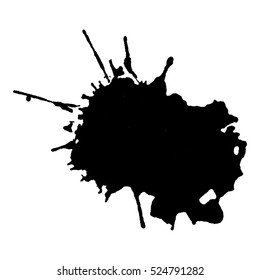 Abstract black ink blot background. Vector illustration. Grunge texture for cards and flyers design. A model for the creation of digital brushes