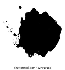 Abstract black ink blot background. Vector illustration. Grunge texture for cards and flyers design. A model for the creation of digital brushes