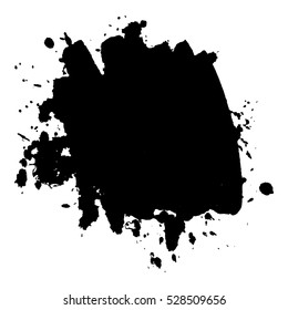 Abstract black ink blot background. Vector illustration. Grunge texture for cards and flyers design. A model for the creation of digital brushes
