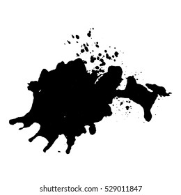 Abstract black ink blot background. Vector illustration. Grunge texture for cards and flyers design. A model for the creation of digital brushes