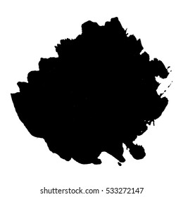 Abstract black ink blot background. Vector illustration. Grunge texture for cards and flyers design. A model for the creation of digital brushes