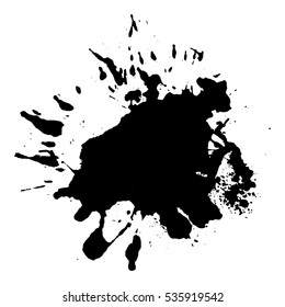 Abstract black ink blot background. Vector illustration. Grunge texture for cards and flyers design. A model for the creation of digital brushes