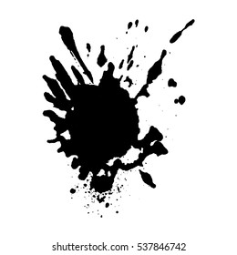 Abstract black ink blot background. Vector illustration. Grunge texture for cards and flyers design. A model for the creation of digital brushes