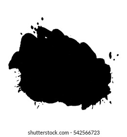 Abstract black ink blot background. Vector illustration. Grunge texture for cards and flyers design. A model for the creation of digital brushes