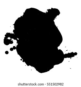 Abstract black ink blot background. Vector illustration. Grunge texture for cards and flyers design. A model for the creation of digital brushes
